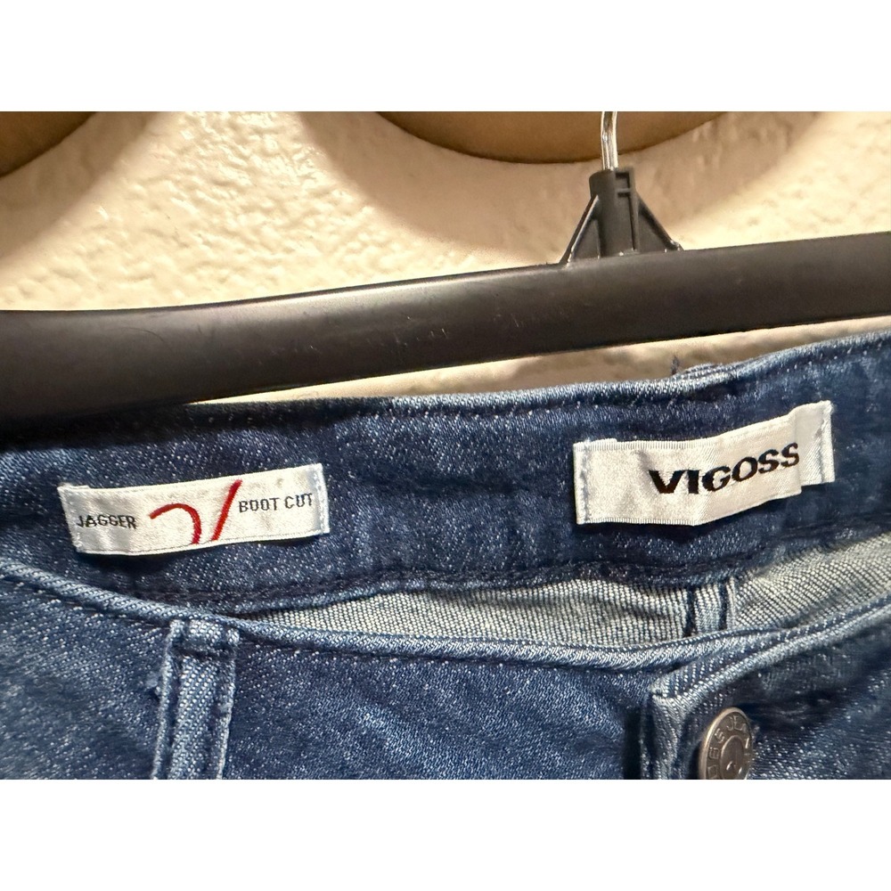 Vigoss Jagger Mid Rise Bootcut Jeans 16W Dark Wash Denim - Picture 2 of 7